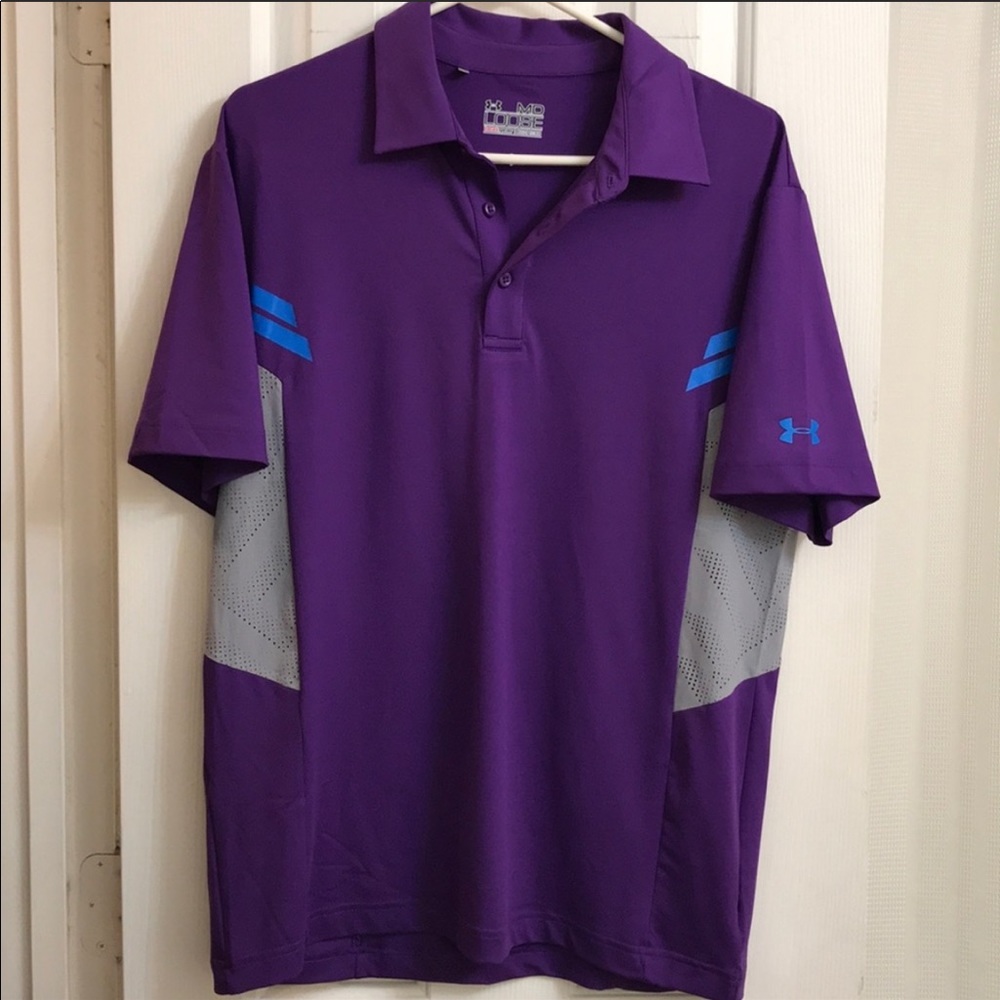 Under Armour - Medium - Purple vented polo